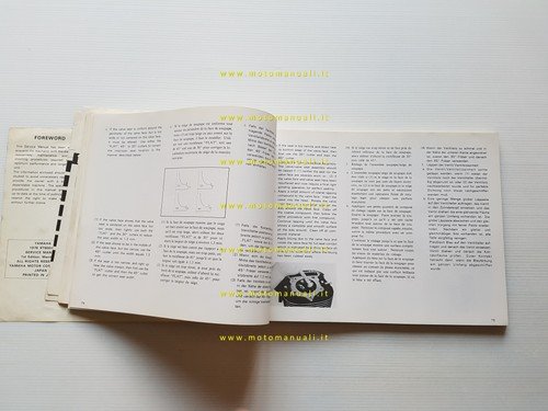 Yamaha XT 500 1N5 1976 manuale officina originale