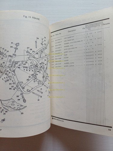Yamaha XT 500 1U6 1977 catalogo ricambi originale spare parts …