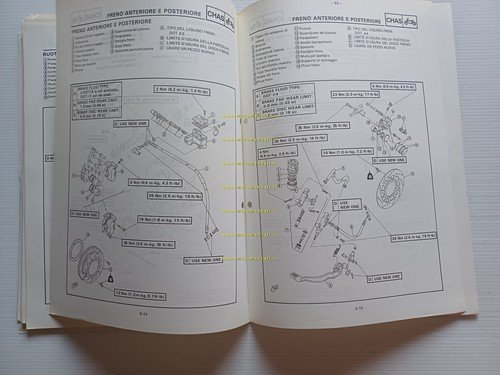 Yamaha XT 500 600 E 1990 Service Information manuale officina …