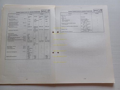 Yamaha XT 500 600 E 1990 Service Information manuale officina …