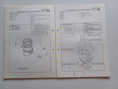Yamaha XT 500 600 E 1990 Service Information manuale officina …