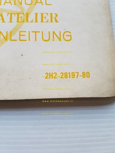 Yamaha XT 500 E 2H2 AGGIORNAMENTO 1977 manuale officina originale