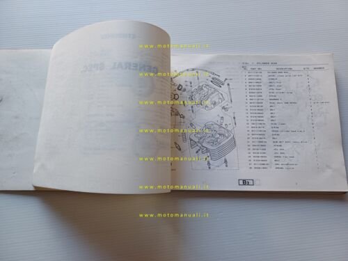 Yamaha XT 550 28E 1983 catalogo ricambi originale moto spare …