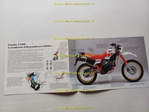 Yamaha XT 600 1984 depliant originale italiano