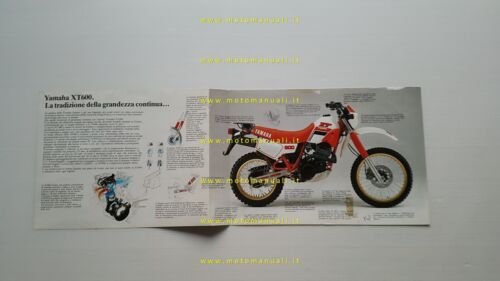 Yamaha XT 600 1986 depliant italiano originale