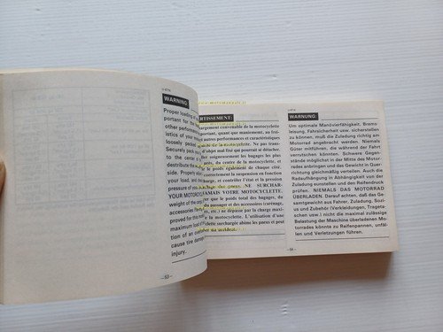 YAMAHA XT 600 43F 1983-84 manuale uso originale INGLESE FRANCESE …