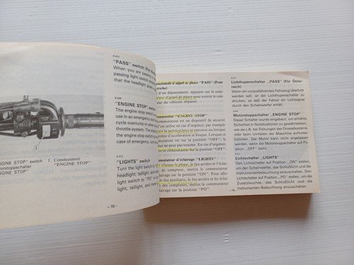 YAMAHA XT 600 43F 1983-84 manuale uso originale INGLESE FRANCESE …