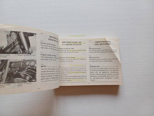 YAMAHA XT 600 43F 1983-84 manuale uso originale INGLESE FRANCESE …