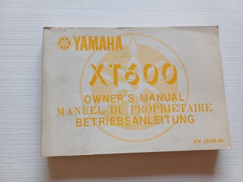YAMAHA XT 600 43F 1983-84 manuale uso originale INGLESE FRANCESE …