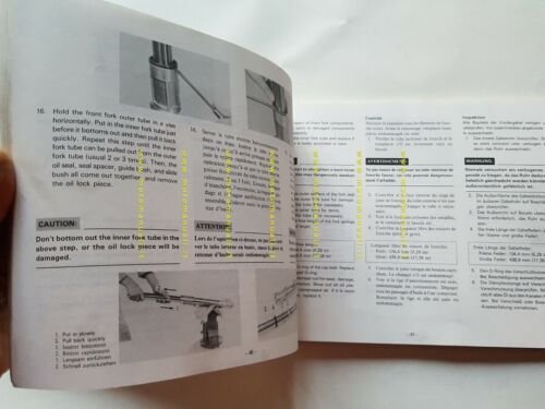 Yamaha XT 600 Z 1983 AGGIORNAMENTO manuale officina riparazione XT …