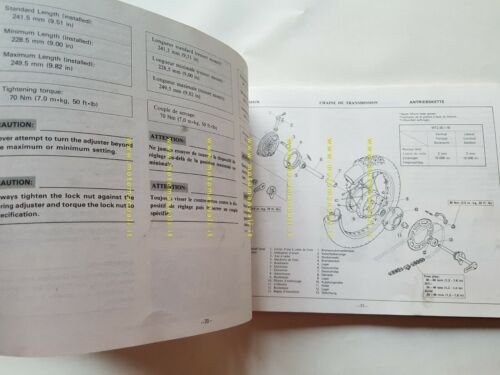 Yamaha XT 600 Z 1983 AGGIORNAMENTO manuale officina riparazione XT …