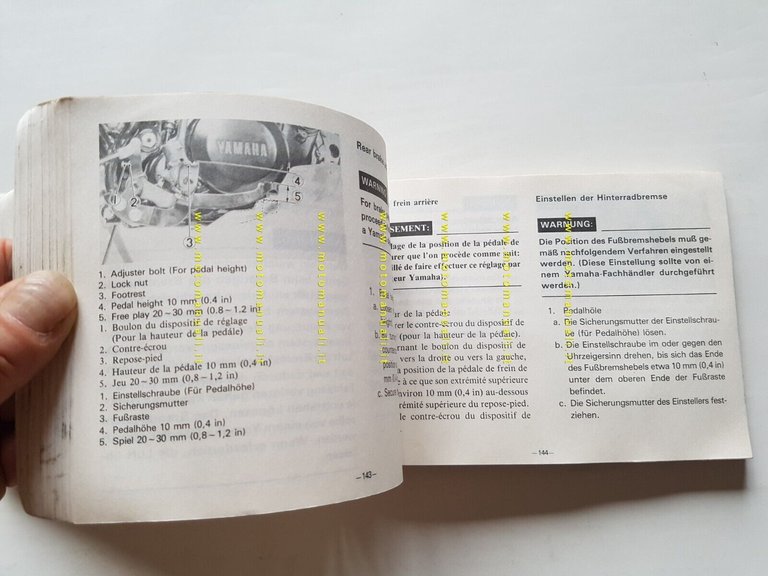 Yamaha XT 600 Z Tener 2.1983 manuale uso INGLESE originale …