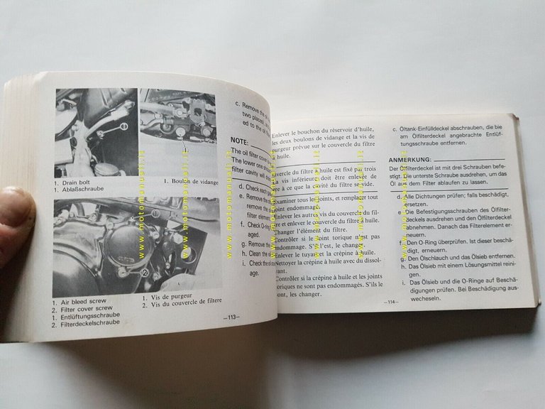 Yamaha XT 600 Z Tener 50T 1983 manuale uso INGLESE …