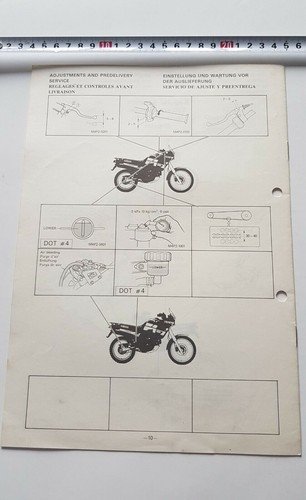 Yamaha XT 600 Z (U) 1988 manuale assemblaggio officina originale …