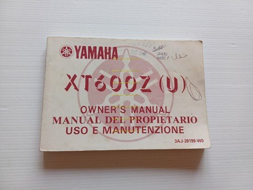 Yamaha XT 600 Z (U) 3AJ 1987-88 manuale uso manutenzione …