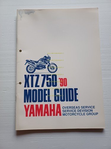 Yamaha XTZ 750 1990 Model Guide manuale originale inglese