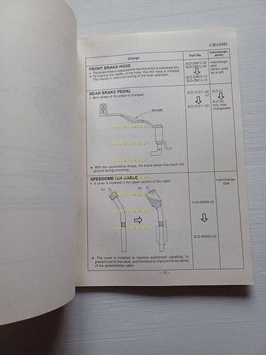 Yamaha XTZ 750 1990 Model Guide manuale originale inglese