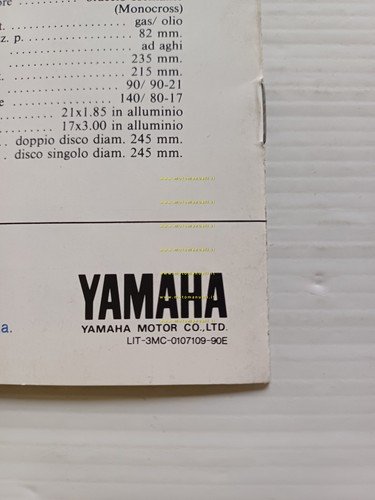 Yamaha XTZ 750 Supertenerè 1989 depliant italiano originale