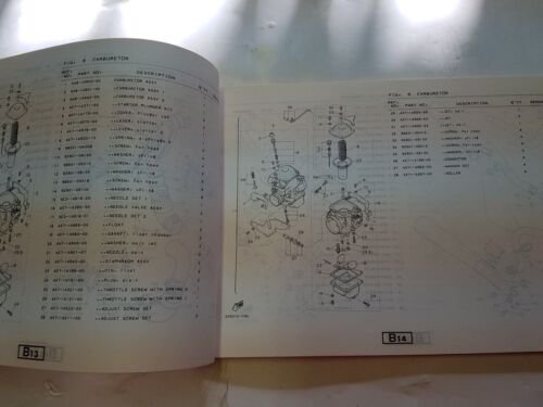 Yamaha XV 1000 1981 catalogo ricambi originale spare parts catalog
