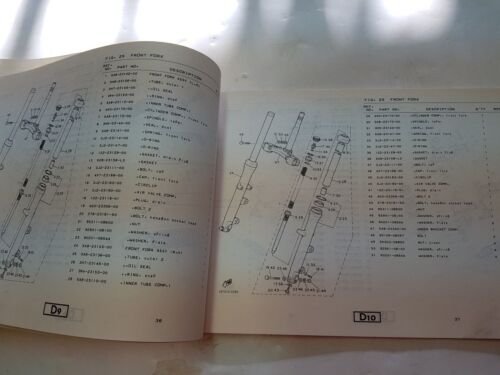 Yamaha XV 1000 1982 catalogo ricambi originale spare parts catalog