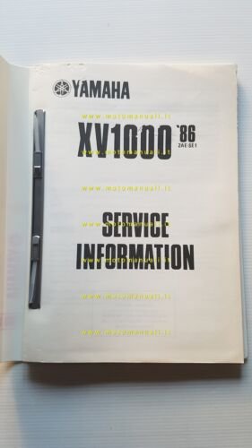 Yamaha XV 1000 1986 Service Information manuale officina inglese originale