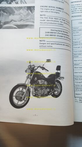 Yamaha XV 1000 1986 Service Information manuale officina inglese originale