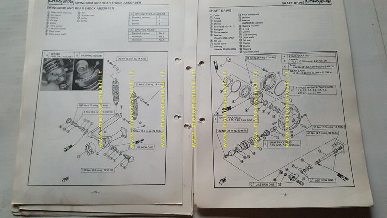 Yamaha XV 1000 1986 Service Information manuale officina ITALIANO originale