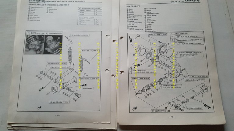 Yamaha XV 1000 1986 Service Information manuale officina ITALIANO originale