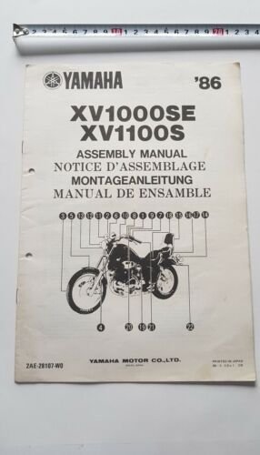Yamaha XV 1000 SSE 1986 manuale assemblaggio officina originale no …