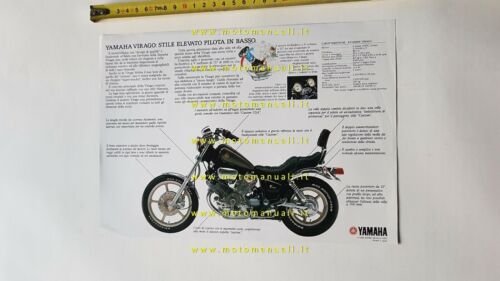 Yamaha XV 1000 SE Virago 1986 depliant ITALIANO originale moto