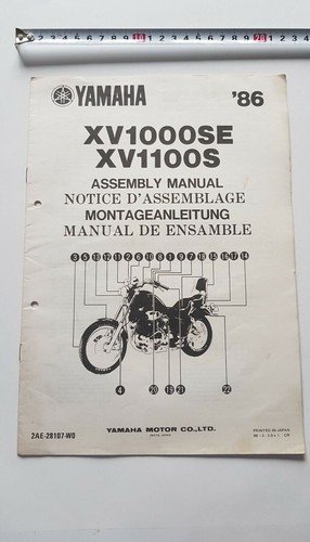 Yamaha XV 1000 SSE 1986 manuale assemblaggio officina originale no …