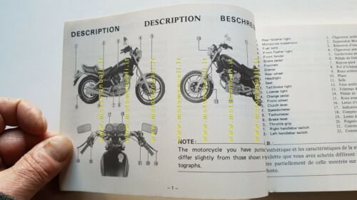 Yamaha XV 400-500 26T 1983 manuale uso originale owners manual …