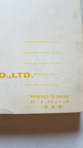 Yamaha XV 400-500 26T 1983 manuale uso originale owners manual …