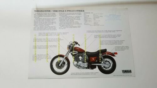 Yamaha XV 535 CUSTOM 1988 depliant italiano moto originale brochure