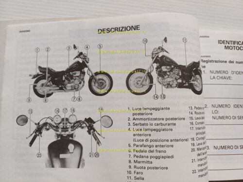 Yamaha XV 750 4FY 1993 manuale uso manutenzione libretto originale …