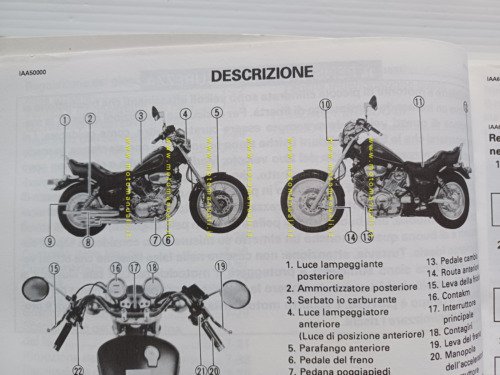 Yamaha XV 750 Virago 4FY 1993-94 manuale uso manutenzione italiano …