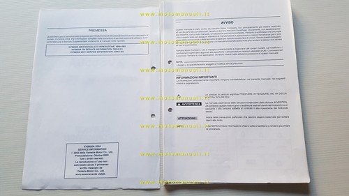 Yamaha XVS 650 2004 Service Information manuale officina italiano originale