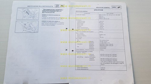 Yamaha XVS 650 A 1998 Service Information manuale officina italiano …