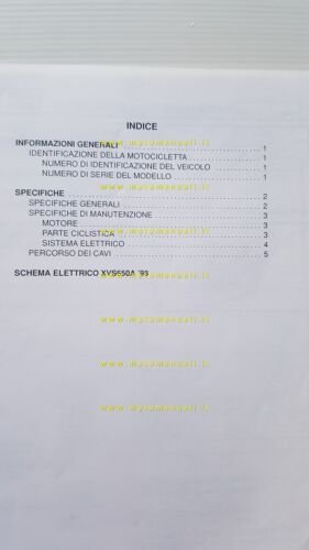 Yamaha XVS 650 A 1998 Service Information manuale officina italiano …