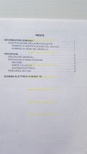 Yamaha XVS 650 A 1998 Service Information manuale officina italiano …