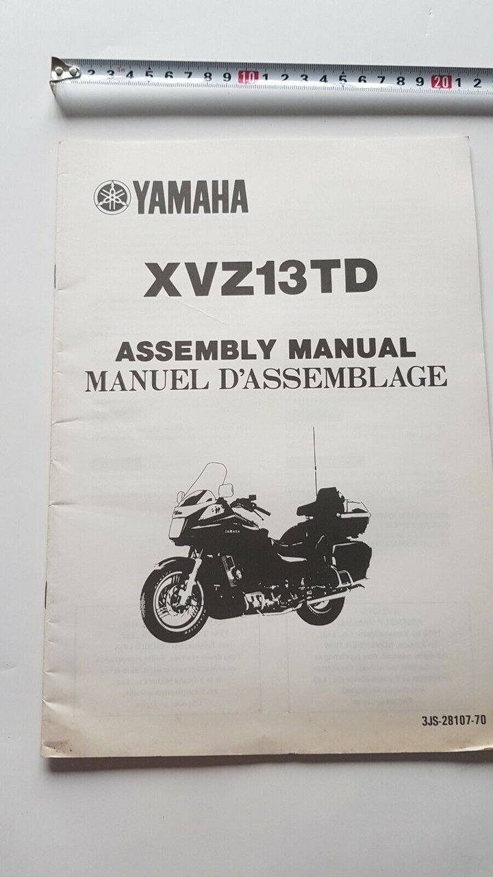 Yamaha XVZ 13 TD 1988 manuale assemblaggio officina originale no …