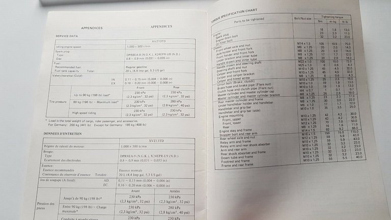 Yamaha XVZ 13 TD 1988 manuale assemblaggio officina originale no …