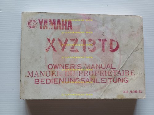 Yamaha XVZ 13 TD 3JS 1990 manuale uso manutenzione libretto …