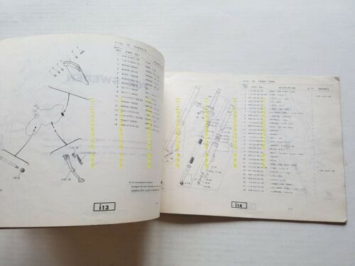 Yamaha XZ 550 1982 catalogo ricambi originale spare parts catalogue