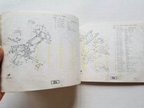 Yamaha XZ 550 1982 catalogo ricambi originale spare parts catalogue