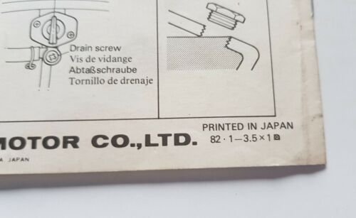 Yamaha XZ 550 1982 manuale assemblaggio officina originale no riparazione