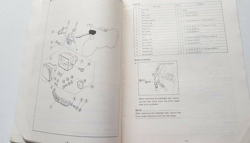Yamaha XZ 550 S 1982 manuale assemblaggio officina originale no …