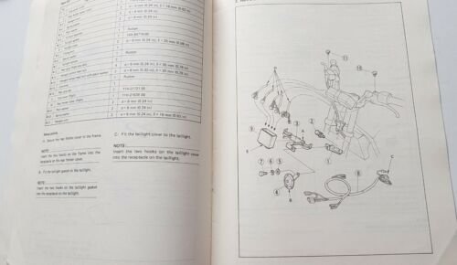 Yamaha XZ 550 S 1982 manuale assemblaggio officina originale no …