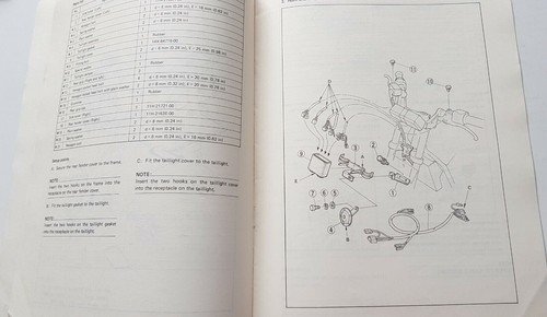 Yamaha XZ 550 S 1982 manuale assemblaggio officina originale no …