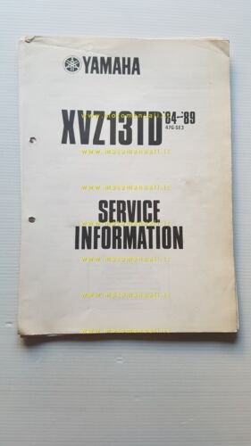 Yamaha XZV 13 TD 1984-89 Service Information manuale officina INGLESE …